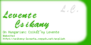 levente csikany business card
